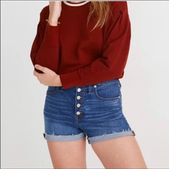 Madewell High-Rise Denim Shorts Size 26 - Picture 1 of 11
